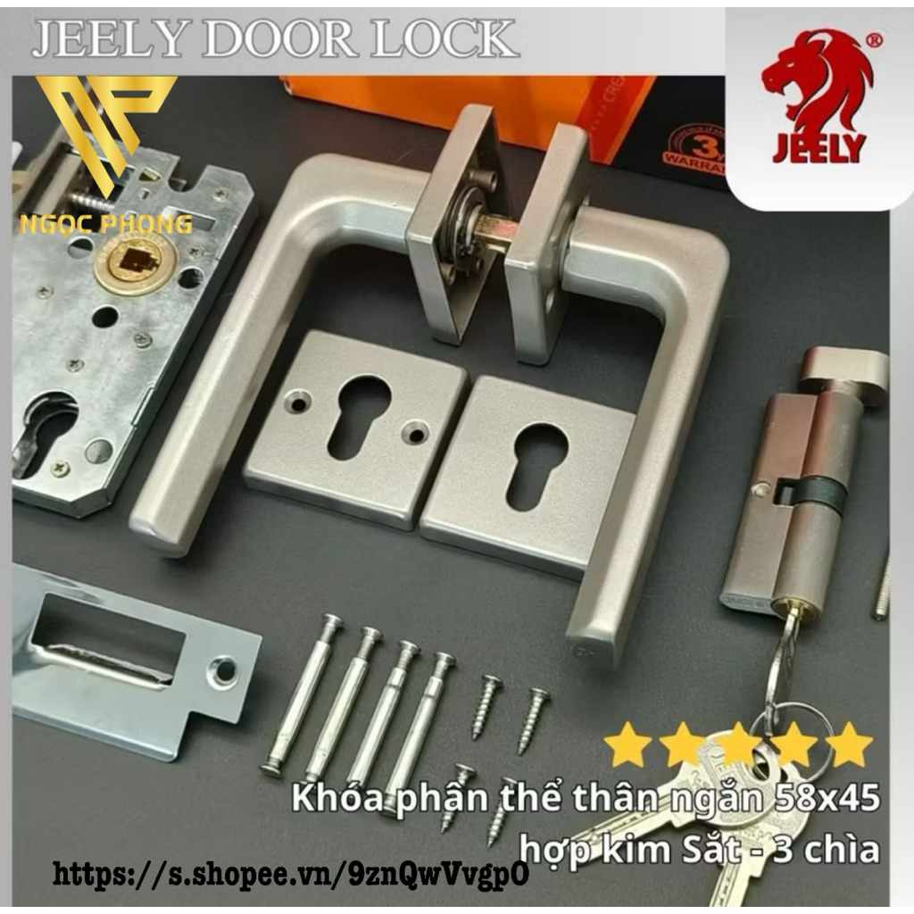 [H807] KHÓA PHÂN THỂ JEELY 200mm MỚI - KHÓA TAY GẠT cửa gỗ,cửa nhựa, cửa nhôm, cửa sắt - KHÓA CỬA PH
