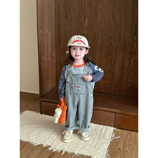  Sẵn yếm 80 90  ADBABY  Set Áo Có Cổ Dài Tay Và Yếm Hai Dây Dáng Quần Dài Dành Cho Bé Gái Phong Cách Hàn Quốc 