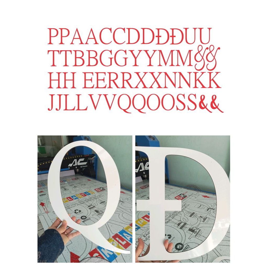 Bộ 24 chữ cái ghép tên ALU