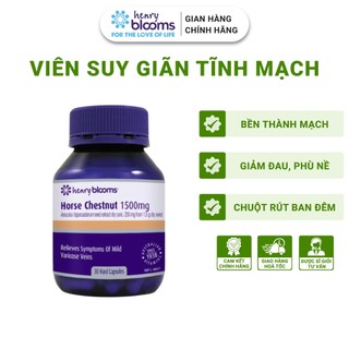 Viên Uống Suy Giãn Tĩnh Mạch Henry Blooms Horse Chestnut 1500mg Nhập Khẩu Úc 30 Viên/Hộp