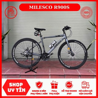 Xe Đạp MILESCO R900S• Khung nhôm, càng thép không mối hàn, 3 món Shimano 21s, moay-ơ 6 bạc, líp nổ 💥 & tặng 6 món