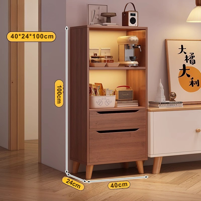 Kệ sách gỗ màu óc chó để sàn FULL HẬU phong cách Bắc Âu nhiều lắp ghép dễ dàng gỗ MDF phủ Melamine | BigBuy360 - bigbuy360.vn