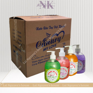 Thùng 24 chai Nước rửa tay Canary My Love hương ngẫu nhiên loại 500ml
