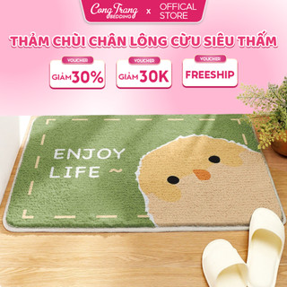 Thảm Chùi Chân CongTrang Bedding Barbie Decor Trang Trí Phòng Ngủ, Phòng Khách - Mềm Mịn Thấm Nước