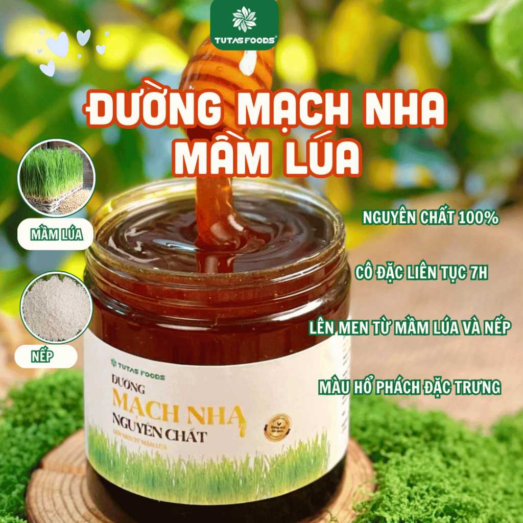 Đường mạch nha nguyên chất truyền thống, đường mạch nha Quảng Ngãi Tutas Foods