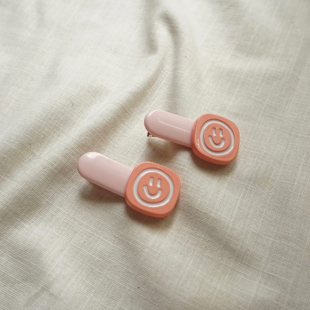 Kẹp mái nữ đáng yêu Pinky Smiley Helen Studio