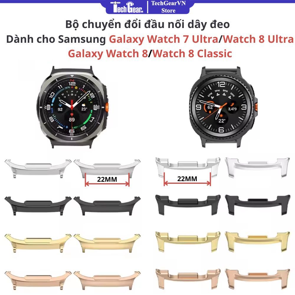 Đầu chuyển đổi, đầu nối dây đeo dành cho Samsung Galaxy Watch 7 Ultra,Watch 8 Ultra,Watch 8,Watch 8 