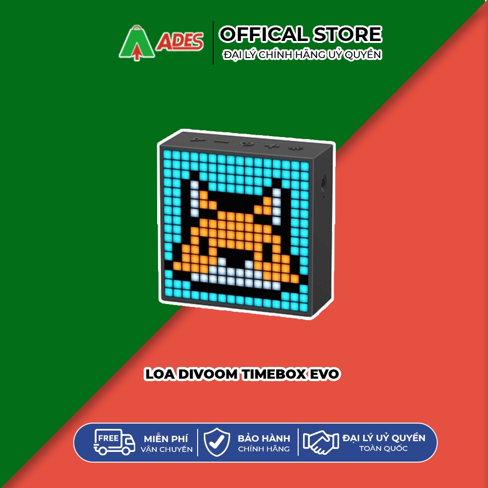 Loa Divoom Timebox EVO – Loa Bluetooth LED Tùy Chỉnh, Âm Thanh Sống Động
