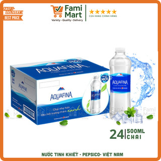   Hỏa Tốc HCM   Thùng 24chai  Nước suối tinh khiết AQUAFINA_500ml _chính hãng_Famimart 