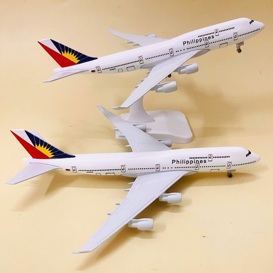 Máy Bay Boeing 747-400 Hãng Hàng Không PHILIPPINES Airlines Kim Loại Đúc Nguyên Khối Tỉ Lệ 1:400 20C