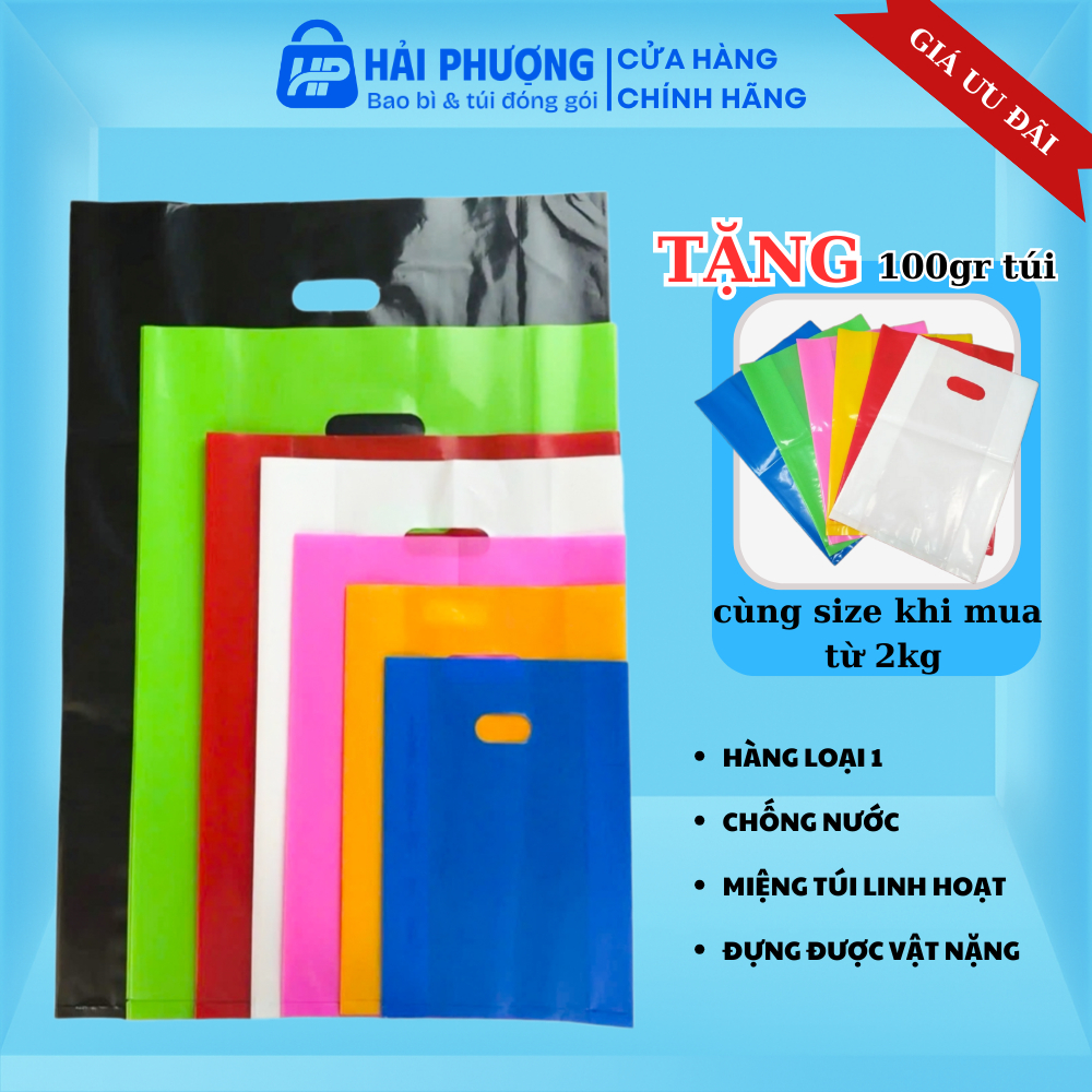 Túi Xoài PE (0,5kg-1kg-2kg) nhiều màu sắc, kích cỡ BAO BÌ HẢI PHƯỢNG (đựng quần áo, mỹ phẩm,...)