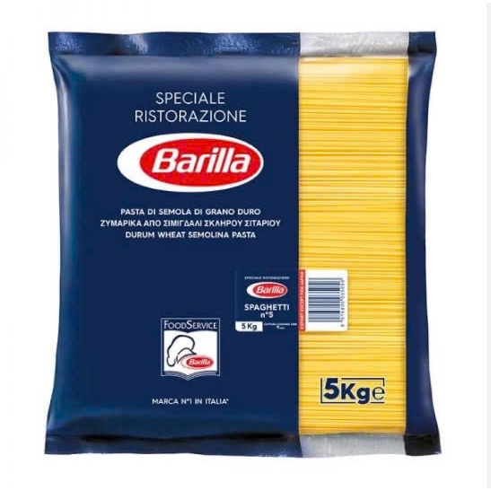 Mỳ Ý Spaghetti Barilla Sợi Tròn Vừa Size Lớn 5kg/ Barilla Pasta Spagheti No.5 – Nhập Khẩu Ý