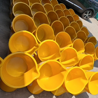  Combo 10 Xô nhựa 18L pha thuốc máy bay Song Minh - Có miệng phễu Vạch chia lít 