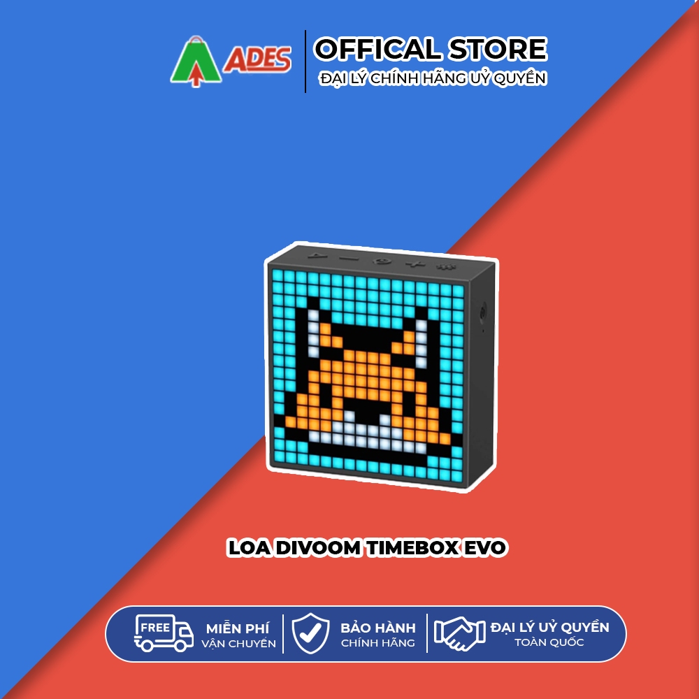 Loa Divoom Timebox EVO – Loa Bluetooth LED Tùy Chỉnh, Âm Thanh Sống Động