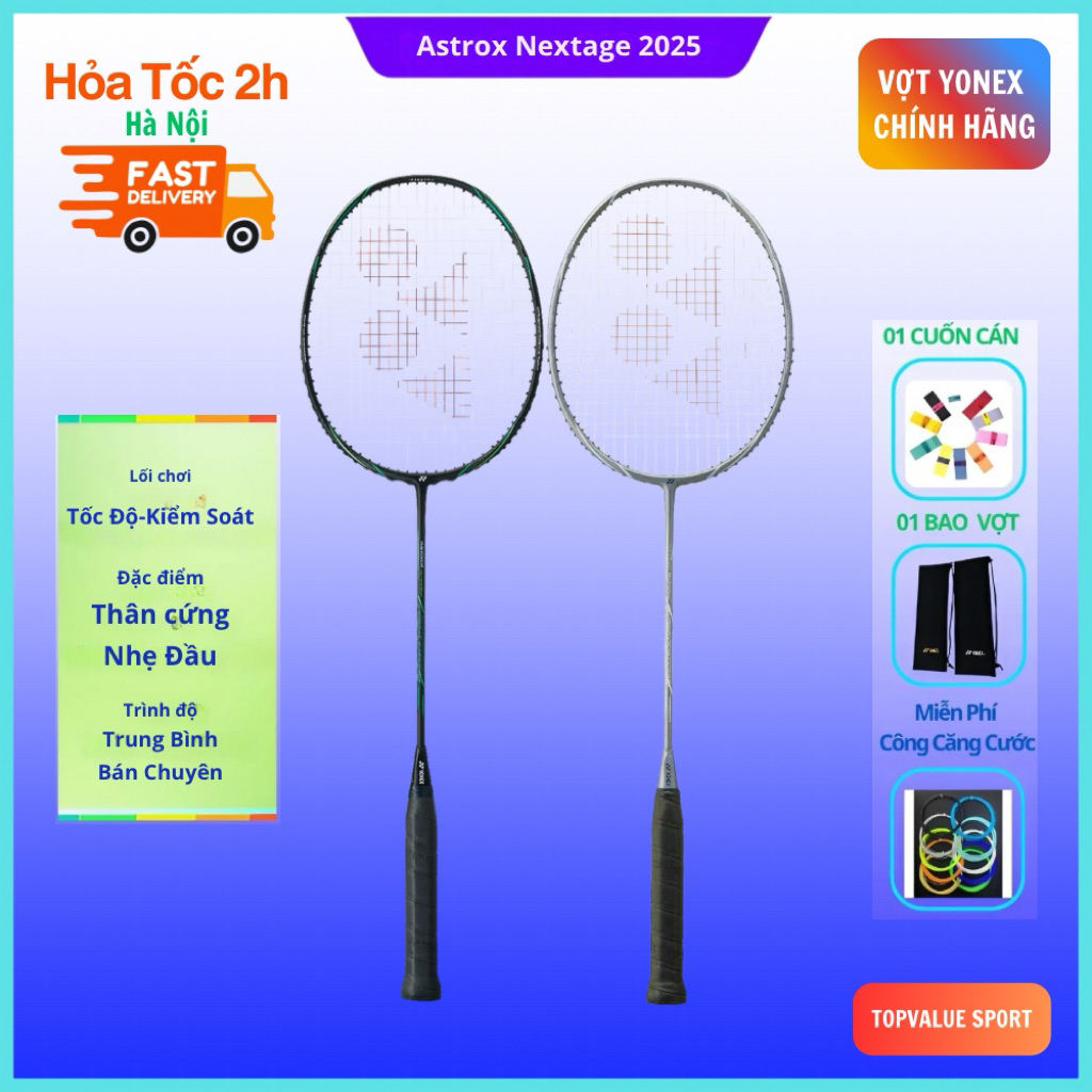 Vợt cầu lông Yonex Astrox Nextage chính hãng (ship kèm pbh của Sunrise), căng cước theo yêu cầu, với