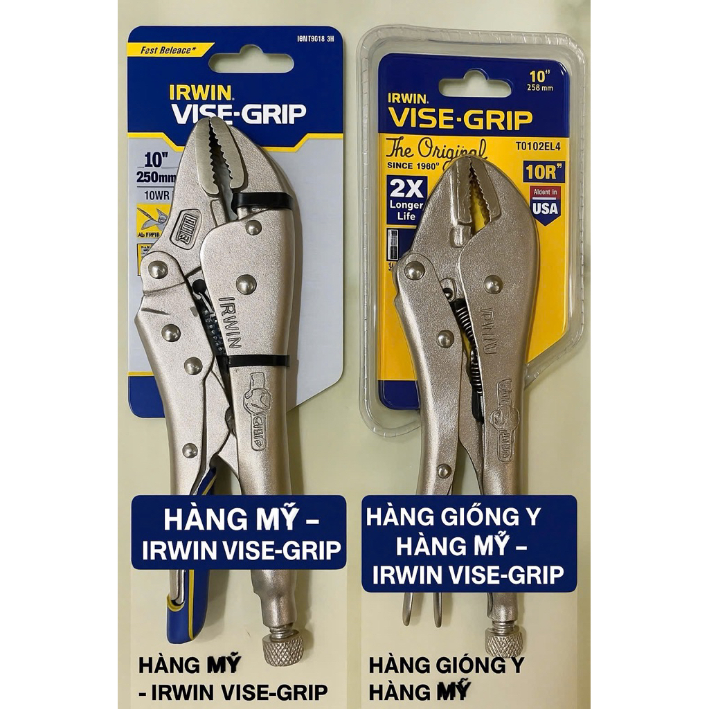 Kìm Bấm Khóa Chết 10” IRWIN VISE-GRIP | Hàng Mỹ Chính Hãng