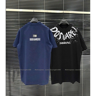  Áo phông Dsq in vòng cổ vảy sơn.bản chuẩn logo sắt.  Áo phông nam boy phố mẫu mới chất cotton thoáng mát 