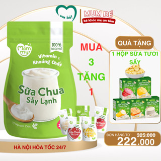 Sữa chua sấy lạnh Mămmy 5 vị:Tổ yến,Táo,Dâu,Chuối và Nguyên bản,bổ sung vitamin bé từ 6 tháng tuổi