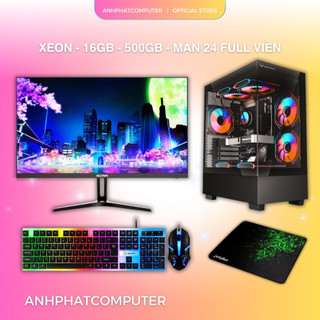  PC Gaming Core i3   RAM 12GB   SSD 240GB   Card AMD R7 – Nguyên bộ màn hình 24 inch 