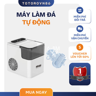 Máy làm đá viên tự động 6 phút/ lần, máy làm đá thông minh nhỏ gọn an toàn với sức khỏe, Tủ lạnh làm đá mini gia đình an