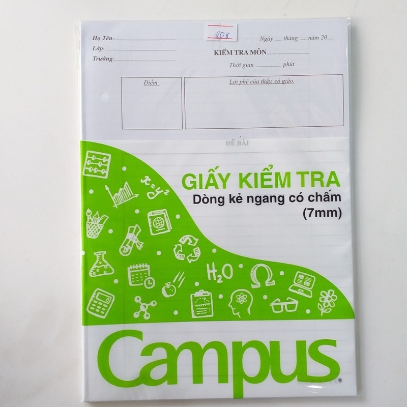 [Chính hãng] Giấy kiểm kẻ ngang Campus