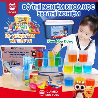 CU'MEO Bộ đồ chơi thí nghiệm khoa học cho bé đồ chơi STEAM thí nghiệm về hóa học, vật lý, khoa học