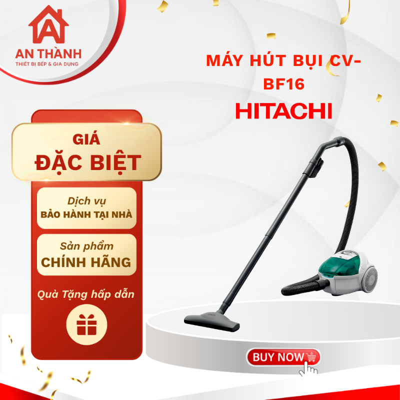 Máy hút bụi Hitachi CV- BF16 nhỏ gọn, dung tích chứa 1.5L - ATH