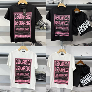 [Có tag] Áo thun ĐSQ Chữ Hồng 30th Anniversary Đi Ét Hot Trend Boy Phố 2025. Set bộ áo phông+quần chữ hồng nam nữ hot