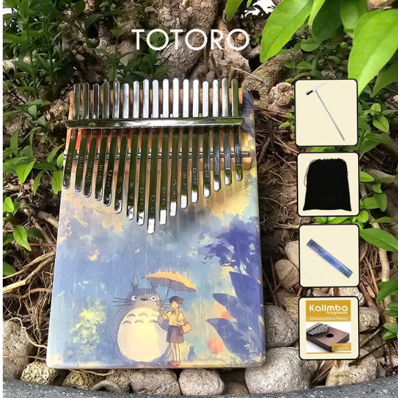 ĐÀN KALIMBA GỖ IN HÌNH GIÁ RẺ TONIC PST12  99K - IN HÌNH CÁ VOI ONEPICE BABY SHARK CUTE TOTORO