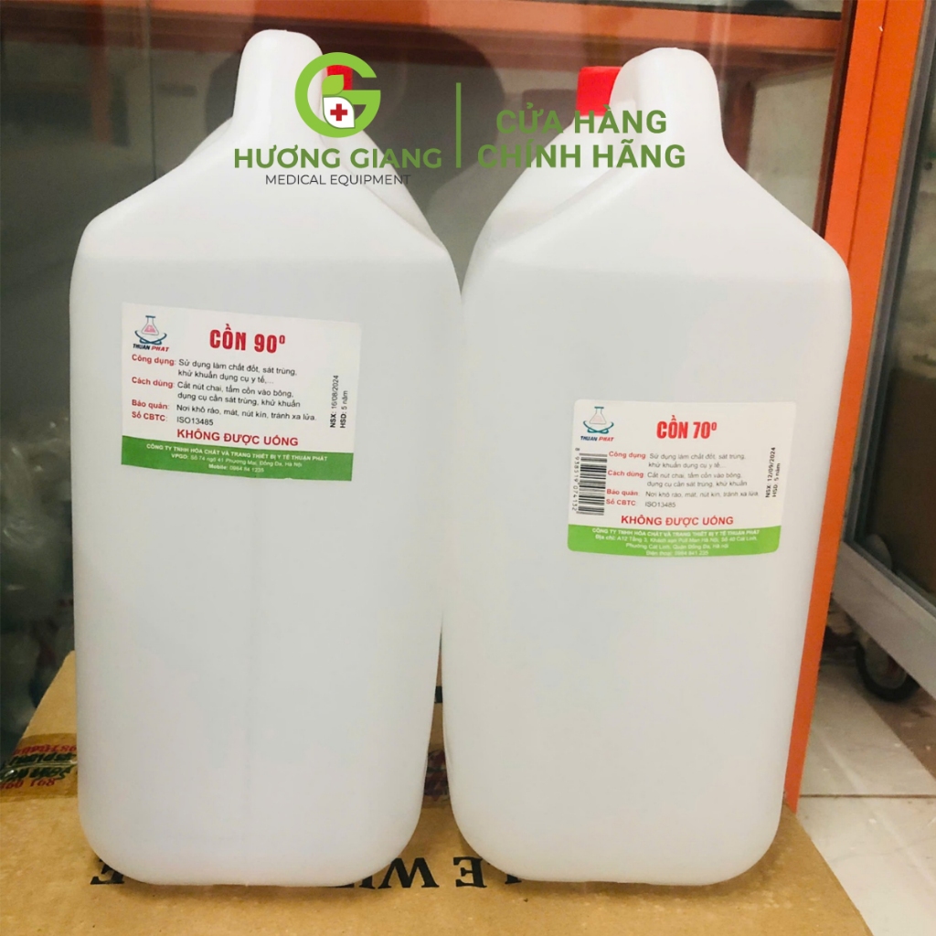 Cồn Y Tế 70 Độ, 90 Độ Can 5 Lít [Chính Hãng]