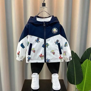  áo khoác gió cho bé trai  10-35kg  in hình siêu nhân logo phat sáng siêu đáng yêu 