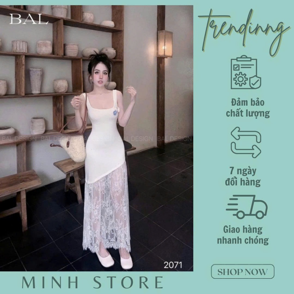 Váy zip hoa xinh xinh Minh shop