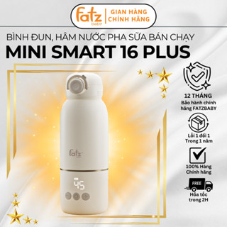 Bình đun và hâm nước pha sữa di động FATZ BABY Mini Smart 16 Plus FB3808BN, đun sôi, giữ ấm 35-85 độ