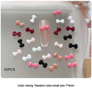 Set 50 charm, phụ kiện nơ trang trí móng tay nghệ thuật No20, No21