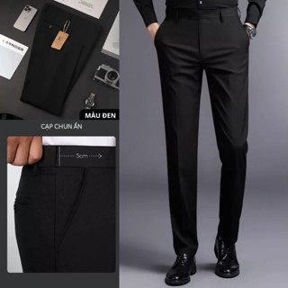 Quần Tây Nam Regular Fit Cao Cấp Atrastino cạp chun co giãn chất vải COTON CO DÃN  .Thỏa Mái ,Không Nhăn, Không Xù QA027