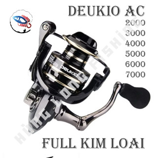 Máy câu cá Deukio AC 2000-7000 cốt kim loại, máy câu lure lăng xê
