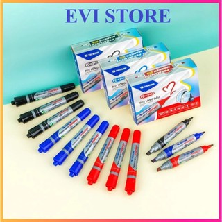   Hàng chính hãng  Hộp 10 cây bút dạ dầu Thiên Long PM-09   Bút lông dầu PM09 không xóa được 