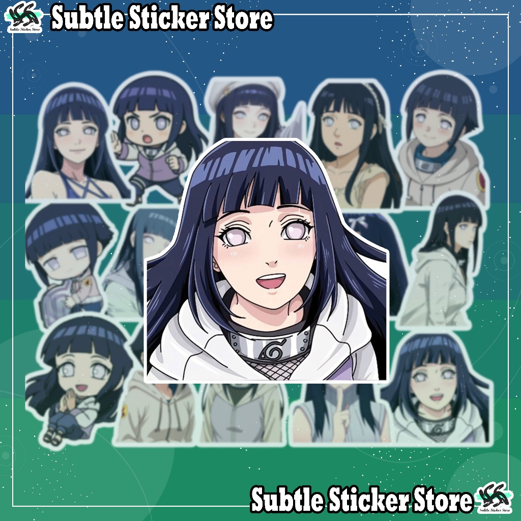 [Naruto] - Set 10/15 Sticker Hinata | Hinata Hyuga anime/manga naruto hình dán làm quà tặng, trang t