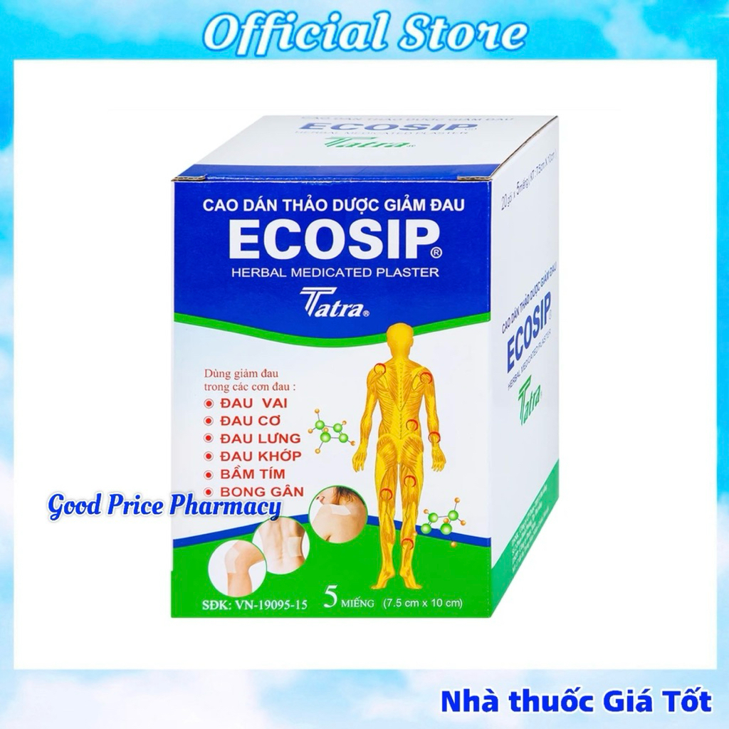 NGUYÊN HỘP 20 TÚI ( 100 MIẾNG DÁN) ECOSIP