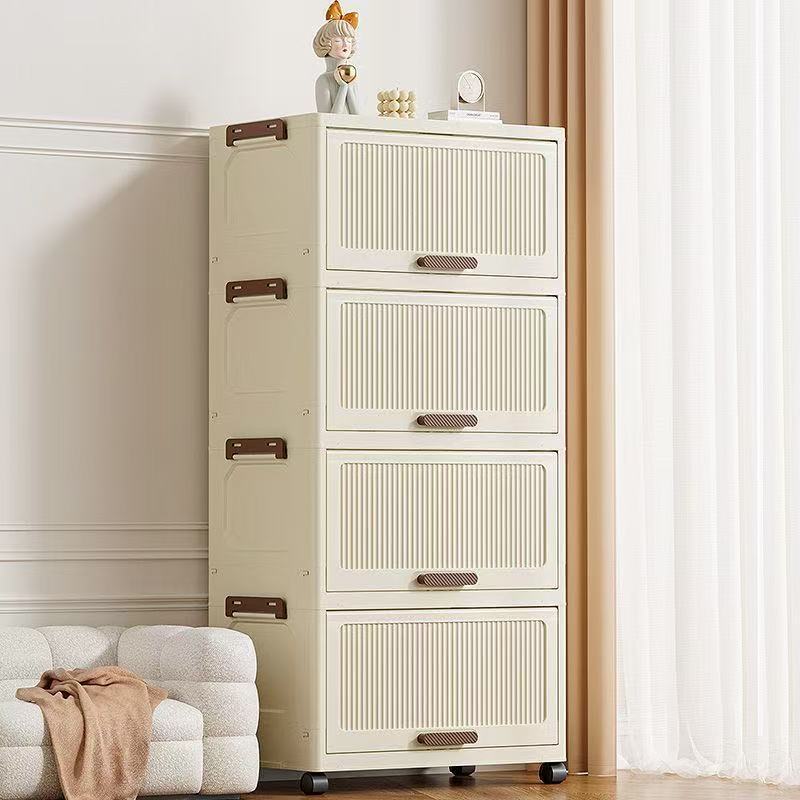 💖Tủ nhựa gấp gọn💖40-70cm Thể Xếp tủ nhựa đựng quần áo Trong suốt đựng đồ tủ nhựa không cần lắp đặt Tủ Đựng Đồ