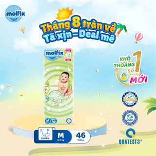 [SSS & SĐSS] Tã/bỉm dán Molfix Thiên nhiên Jumbo S (4kg - 8kg) - Gói 54 miếng