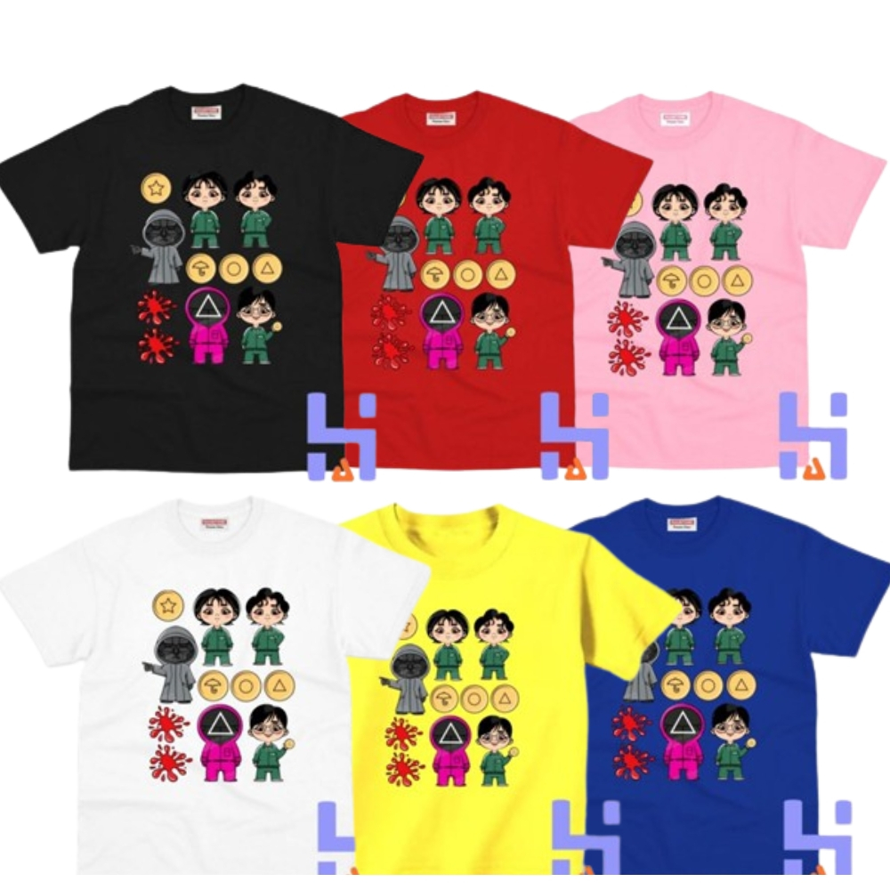 Áo thun trẻ em in hình  SQUID GAME 2 , Áo cho bé trai bé gái Chất liệu Poly Thái mềm mịn thoáng mát 