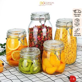  Hũ thuỷ tinh nắp gài kim loại GIGA HOUSE hũ thuỷ tinh đựng thực phẩm có nắp cài tiện lợi 