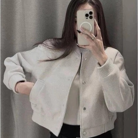AÓ Khoác Bomber Dạ Ép Dáng Ngắn Croptop Nữ ,Chất Liệu Dạ Ép Hàn Quốc Loại 1 Phù Hợp Mặc  Thu Đông Tết 2025 | BigBuy360 - bigbuy360.vn
