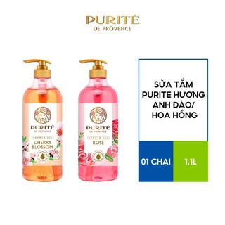  Sữa Tắm Purite Hoa Anh Đào và Hoa Hồng 1,1 Lít 