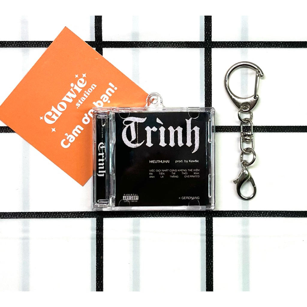 Móc khóa Mini CD Trình - HIEUTHUHAI có NFC quét link nhạc