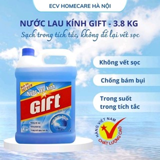 Nước Lau Kính Gift 3.8kg – Không Vệt Sọc, Sạch Bóng, Khử Mùi, Hương Thơm Dễ Chịu, Siêu Tiết Kiệm