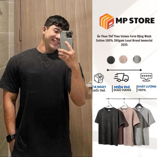 Áo Thun Thể Thao Unisex Form Rộng Wash Cotton 100% 260gsm Local Brand Immortal 2025