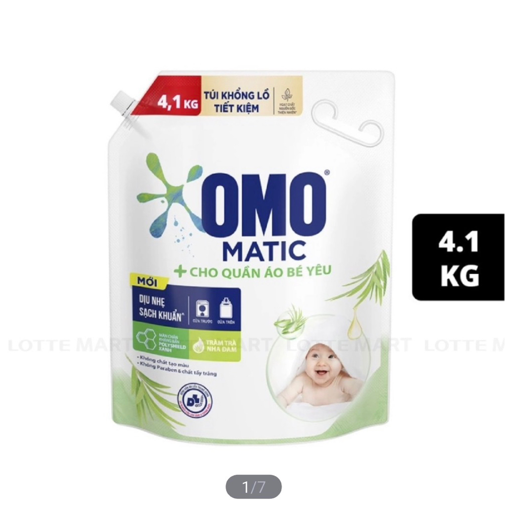 NƯỚC GIẶT OMO MATIC CHO BÉ YÊU DỊU NHẸ 4.1kg