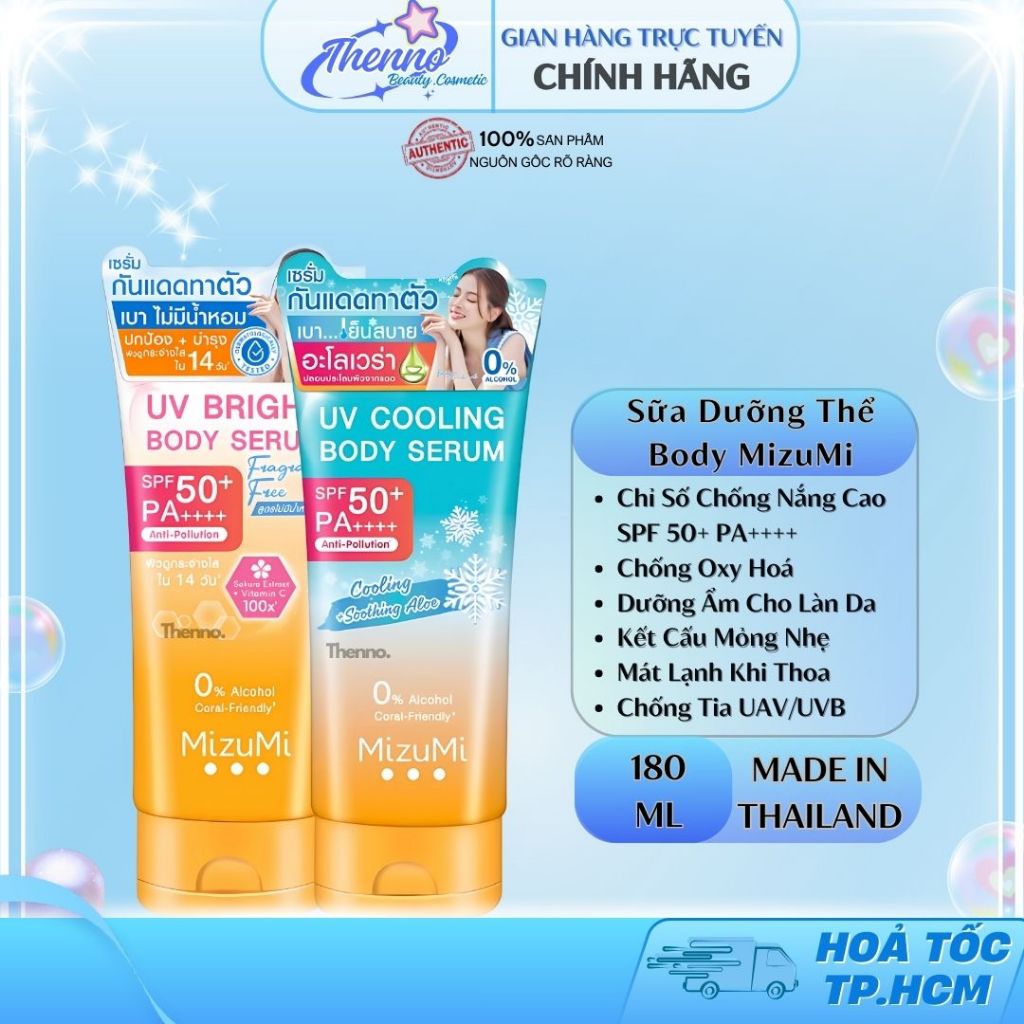 Tinh Chất Chống Nắng Body Mizumi UV Bright Body Serum SPF50+ PA++++ 180ml